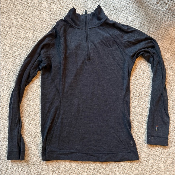 Smartwool Tops - Smartwool Charcoal Gray Merino wool base layer